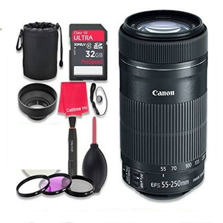 Canon EF-S 55-250mm f/4-5.6 IS II Teleobiettivo con Zoom, colore: Nero