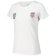 thumbnail image 2 of Women's Christian Pulisic White USMNT Name & Number T-Shirt, 2 of 3