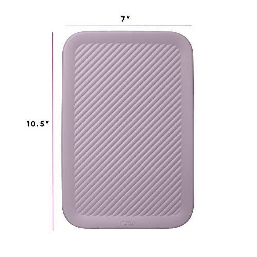 Superio Lid for Decorative Plastic Open Home Storage Bins Organizer Baskets, Medium Lilac - for Organizing Closet Shelves Drawer Shelf - Ribbed Collection 5 Liter