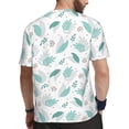 thumbnail image 2 of Wukai Leaf Print Green Print Men's Short-Sleeved Mesh T-Shirt,Quick-Dry Short Sleeve Workout T-Shirt-6X-Large, 2 of 8