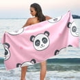 thumbnail image 6 of Coolnut Panda Beach Towel, Sand Free Super Absorbent Oversized Travel Towel with Mesh Bag for Beach, Camping, Swimming, Holiday, 30 x 60 Inch Washcloth Gift, 6 of 7