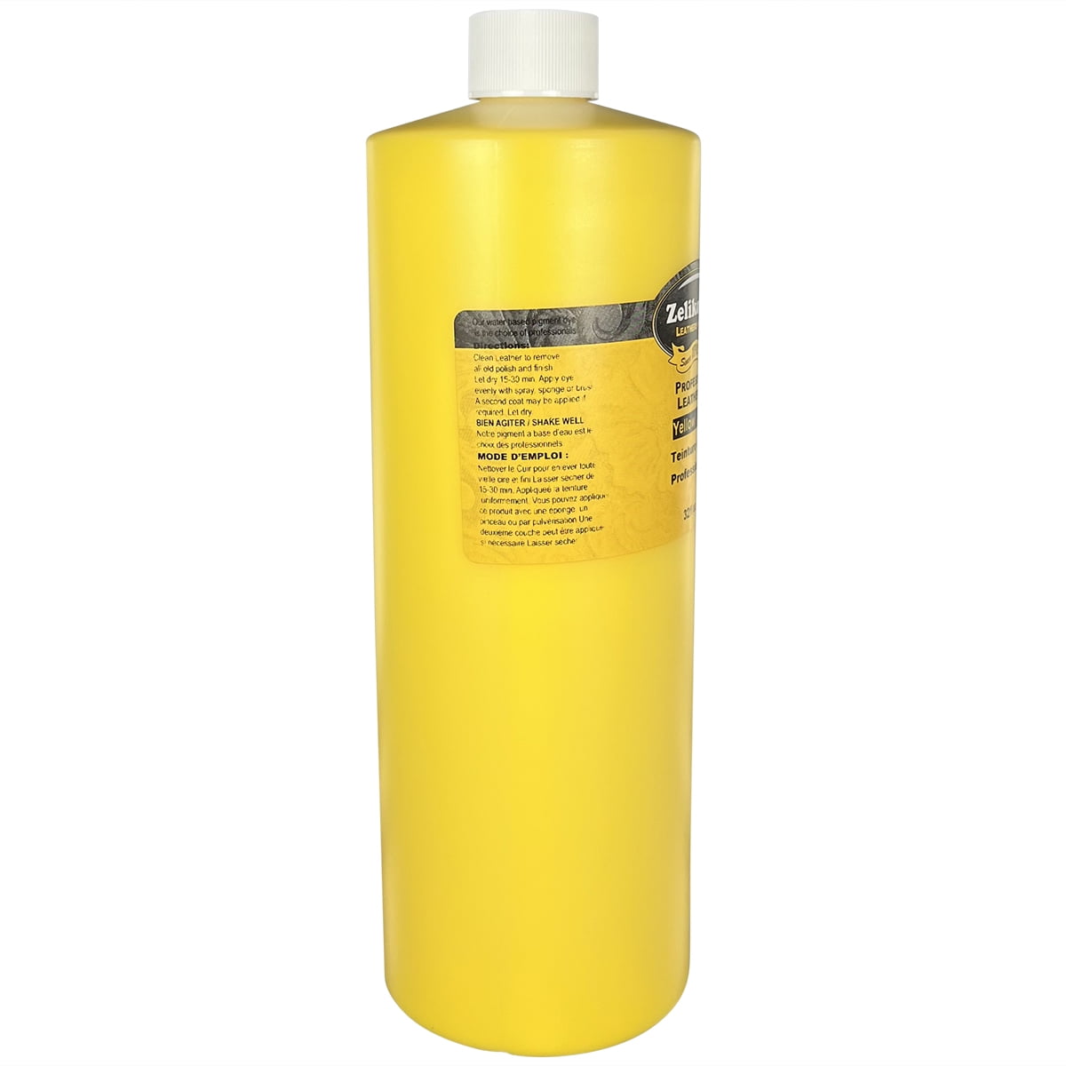 Zeli Pro Waterbased Leather Pigment Dye 32 Ounce Bottles (Yellow)