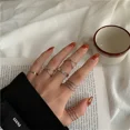 thumbnail image 1 of LATS 10Pcs Rings Suit For Women Silver-color Chain Ring Set Bohemian Style Coin Snake Moon Star Party Trend Gift Jewelry, 1 of 5