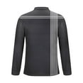 thumbnail image 4 of Fnnxeal Mens Polo Shirts Zipper Long Sleeve Collared Striped Casual Fall Winter Black Polo Shirts for Men Size L, 4 of 5