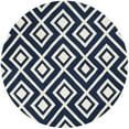 thumbnail image 4 of SAFAVIEH Chatham Eric Geometric Tessellation Wool Area Rug, Dark Blue/Ivory, 8' x 10', 4 of 10