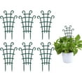 thumbnail image 5 of Stackable Plant Trellis for Climbing Plants - Mini Garden Trellis for Potted Plants, Peas & Indoor Flowers | Durable Plastic Support Frame in Dark Green | Easy DIY Installation, 5 of 6