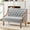 Gray, variant on Andeworld Small Loveseat,Single Mini Sofa Couch with Rattan Armrests for Living Room,Bedroom(Beige)