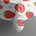 thumbnail image 4 of Strawberry Plants Fruit Flowe Rectangle Tablecloth 60"x120",Waterproof Polyester Rectangle Table Cloth, Wipeable Spillproof Polyester Tablecloth for Dining, Camping, Indoor and Outdoor, 4 of 6