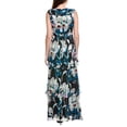 thumbnail image 2 of Adrianna Papell womens  Floral Chiffon High-Low Ruffle Gown, 8, Black, 2 of 3