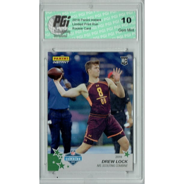 Drew Lock 2019 Panini Instant Combine 2, 10 Made, 1st NFL