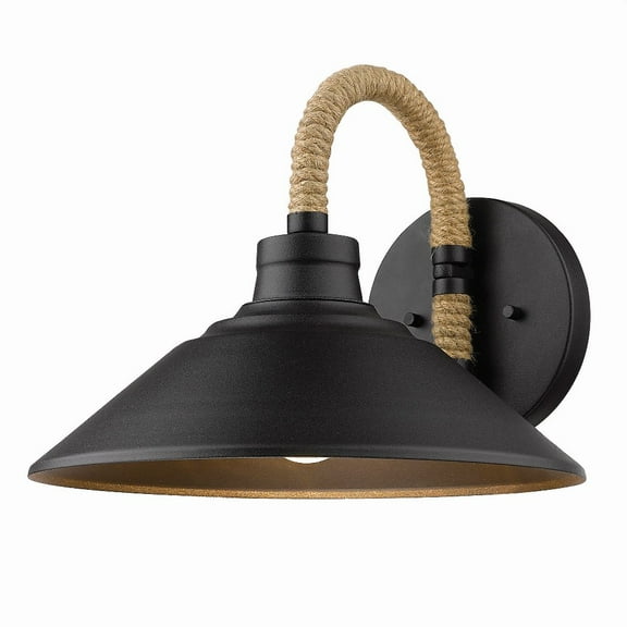 1 Light Wall Sconce-9.75 inches Tall and 12 inches Wide-Natural Black Finish Bailey Street Home 170-Bel-4313353
