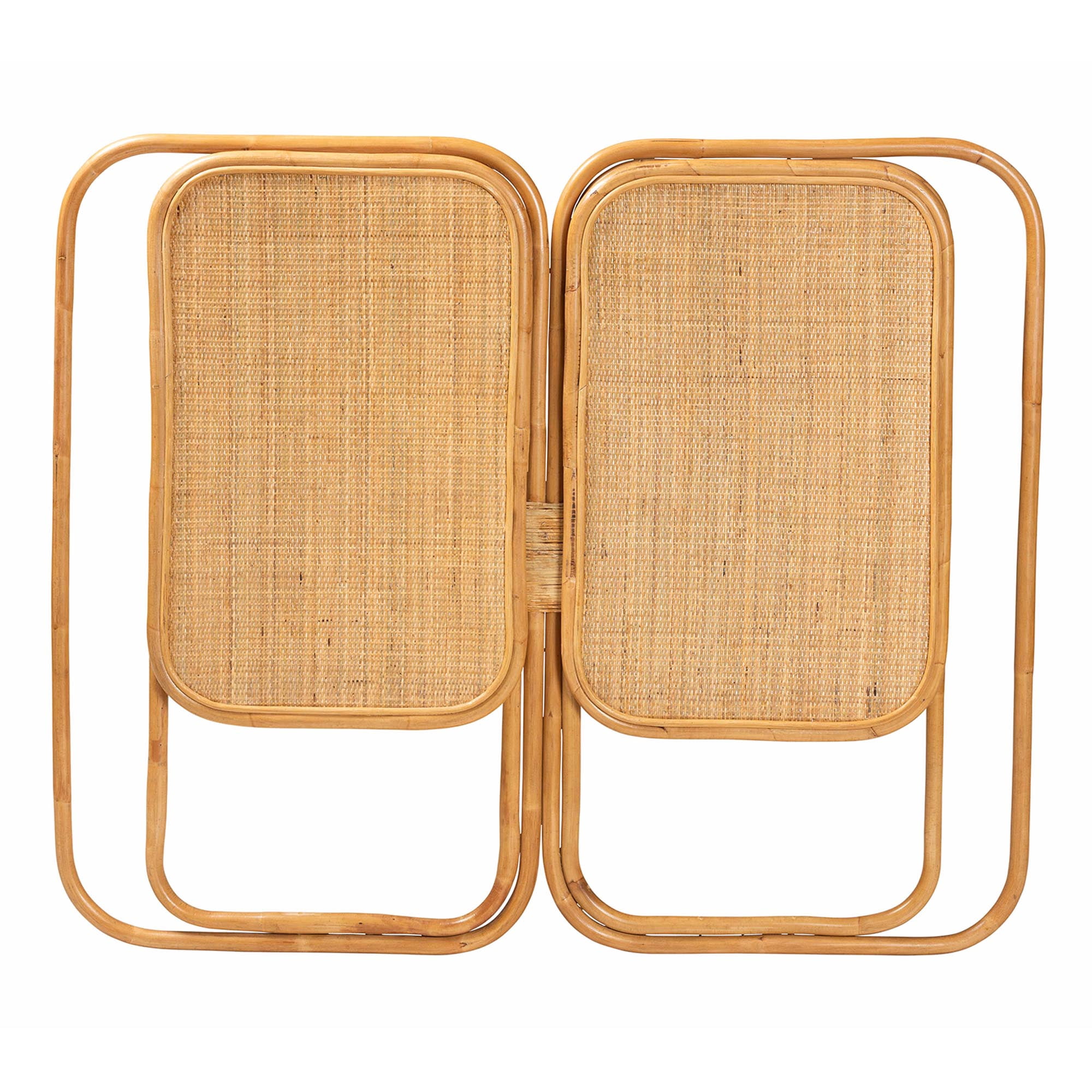 bali & pari Gowan Rattan BOHO Headboard, King Size, Natural Brown