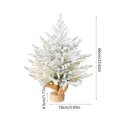 thumbnail image 3 of Colorful 24In Pe Simulated Tabletop Christmas Tree With Flocked Finish And Lights, Battery Powered For Indoor Decor, 3 of 7