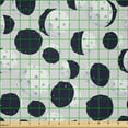 thumbnail image 2 of Ambesonne Space Fabric by the Yard Microfiber, Scattered Realistic Moons Art, 10 Yards, Indigo White and Grey, 2 of 2