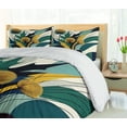thumbnail image 5 of Ambesonne Floral Eucalyptus Duvet Cover Set, Abstract Thistles, King, Teal Mustard Blue, 5 of 6