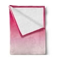 thumbnail image 2 of Ombre Soft Flannel Fleece Throw Blanket, Neutral Colors Combine Summer Sugary Inspired Graphic, Cozy Plush for Indoor and Outdoor Use, 70" x 90", Hot Pink Chocolate, by Ambesonne, 2 of 5