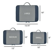 Protege 3-Piece Durable Packing Cubes Set with Mesh, Blue