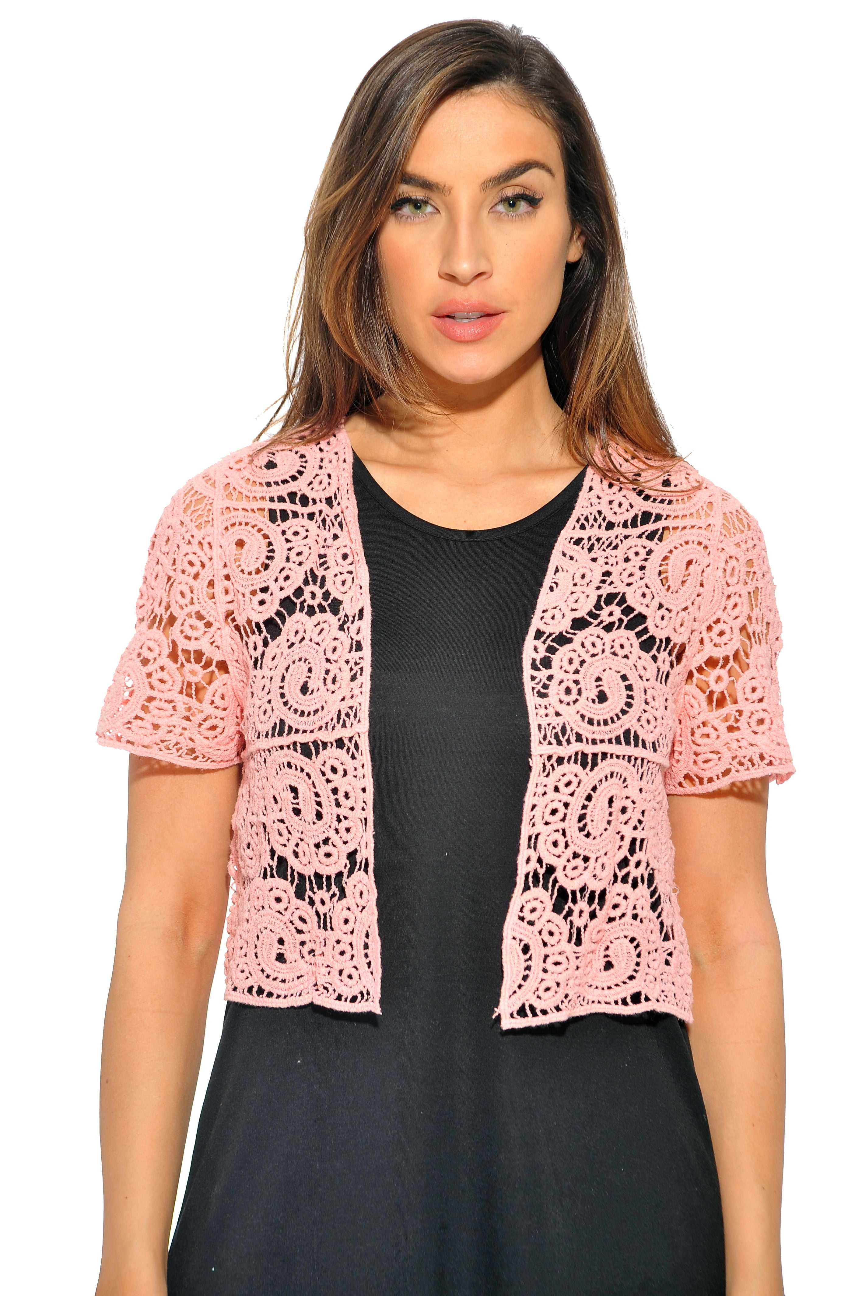 pink shrug cardigan