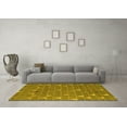 thumbnail image 3 of Ahgly Company Indoor Square Abstract Yellow Modern Area Rugs, 7' Square, 3 of 4