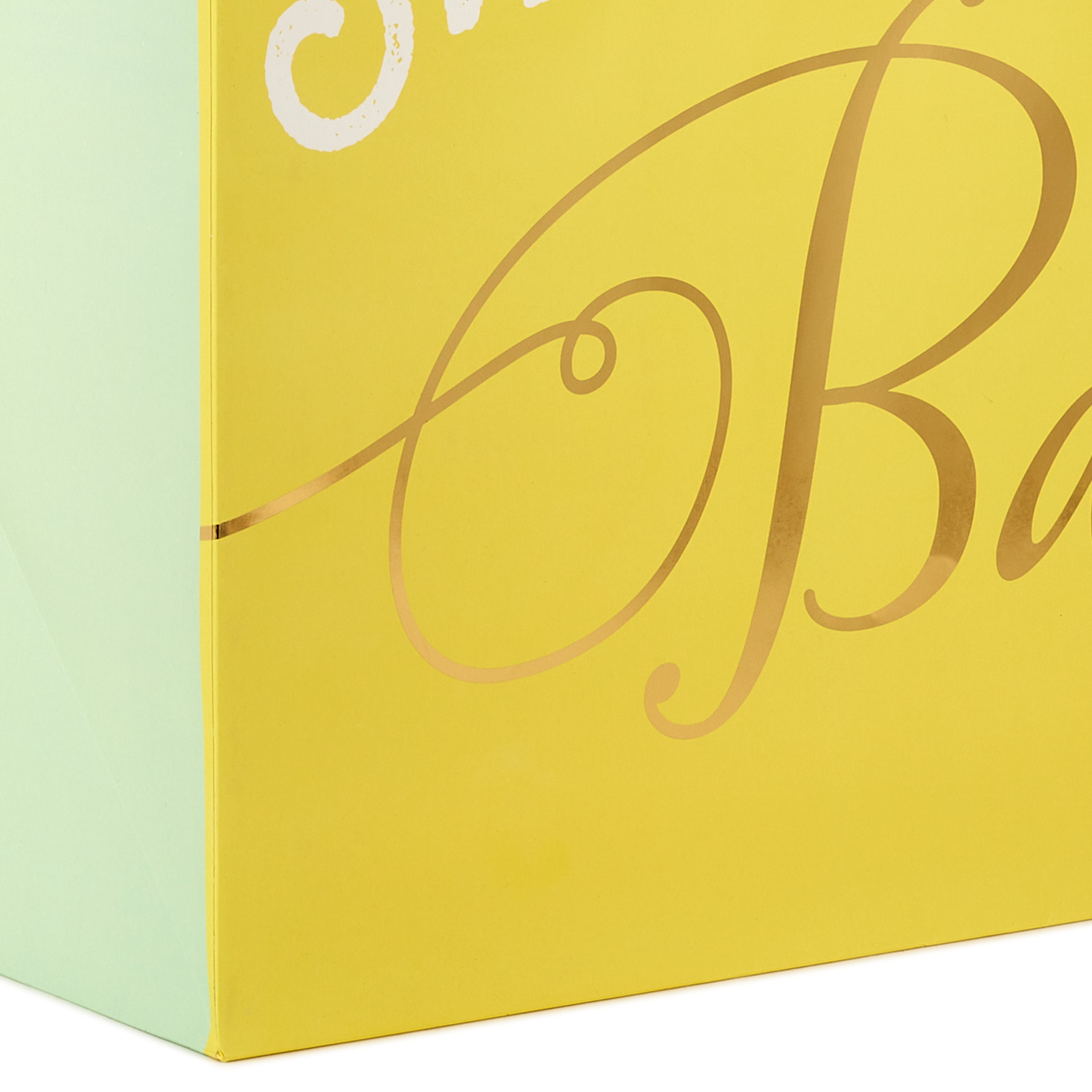 Hallmark Jumbo Horizontal Gift Bag (Welcome Sweet Baby on Yellow)