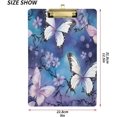 thumbnail image 2 of Acrylic Clipboards with Low Profile Clip, A4 Standard Size 9" x 12.5" File Holder for Writing Drawing, Clip Boards for Doctors Offices, Purple Butterfly Gifts, 2 of 7