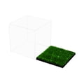 thumbnail image 4 of Versatile Deluxe Clear Acrylic Display Case - Small Square Box with Turf Bottom 4" x 4" x 4" (A057-TB), 4 of 7