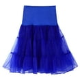 thumbnail image 5 of YUEJUIR Tutu for Women Adults Womens High Waist Pleated Short Skirt Adult Tutu Dancing Skirt Tutu Skirt Pink Tutu Rainbow Skirt (Blue,S), 5 of 5