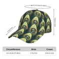 thumbnail image 2 of Rateoe Peacock Gold Feather Pattern Baseball Cap Outdoor Cap Mountain Dad Hat - Unstructured Soft Cotton Cap-Adjustable UV Protection Cap, 2 of 6