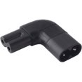 thumbnail image 1 of Adaptador de CA de ángulo de 90 grados IEC320 C7 a C8 1pc, 1 of 2
