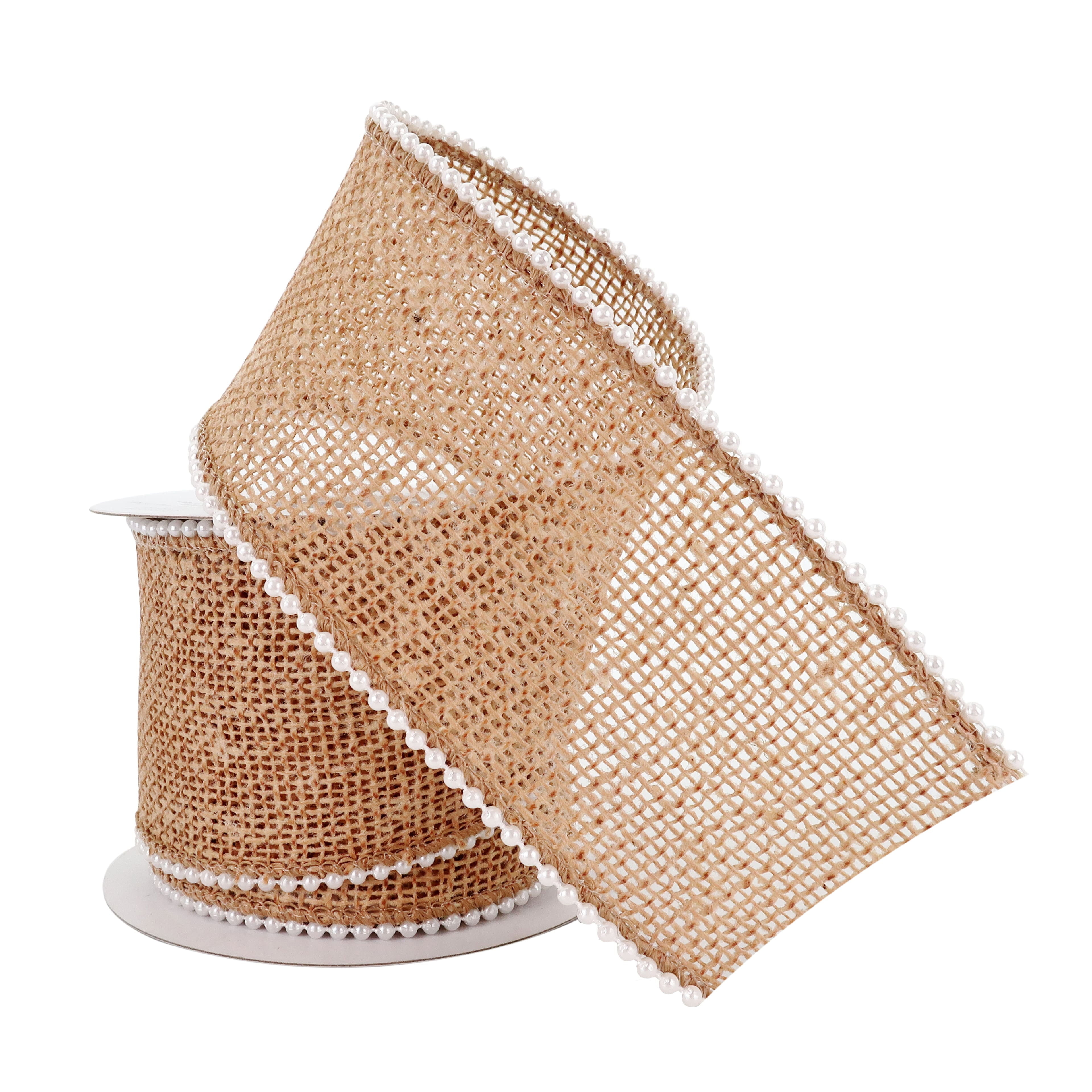 12 Pack: 2.5 inch Burlap Frayed Ribbon by Celebrate It Occasions, Size: 2.5 x 3yd, Beige