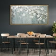 thumbnail image 2 of IDEA4WALL Extra Large Framed Canvas Print Wall Art Elegant White Blossom Classic Fine Art Panoramic Vintage Inspired Floral Antique Retro Wall Decor Oversized Artwork for Rooms - 60"x30", 2 of 5