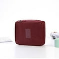 thumbnail image 2 of Clearance! Delayuji Home Textile Storage Travel Portable Makeup Toiletry Wash Case Organizer Pouch Storage Hanging Bag One Size Red, 2 of 2
