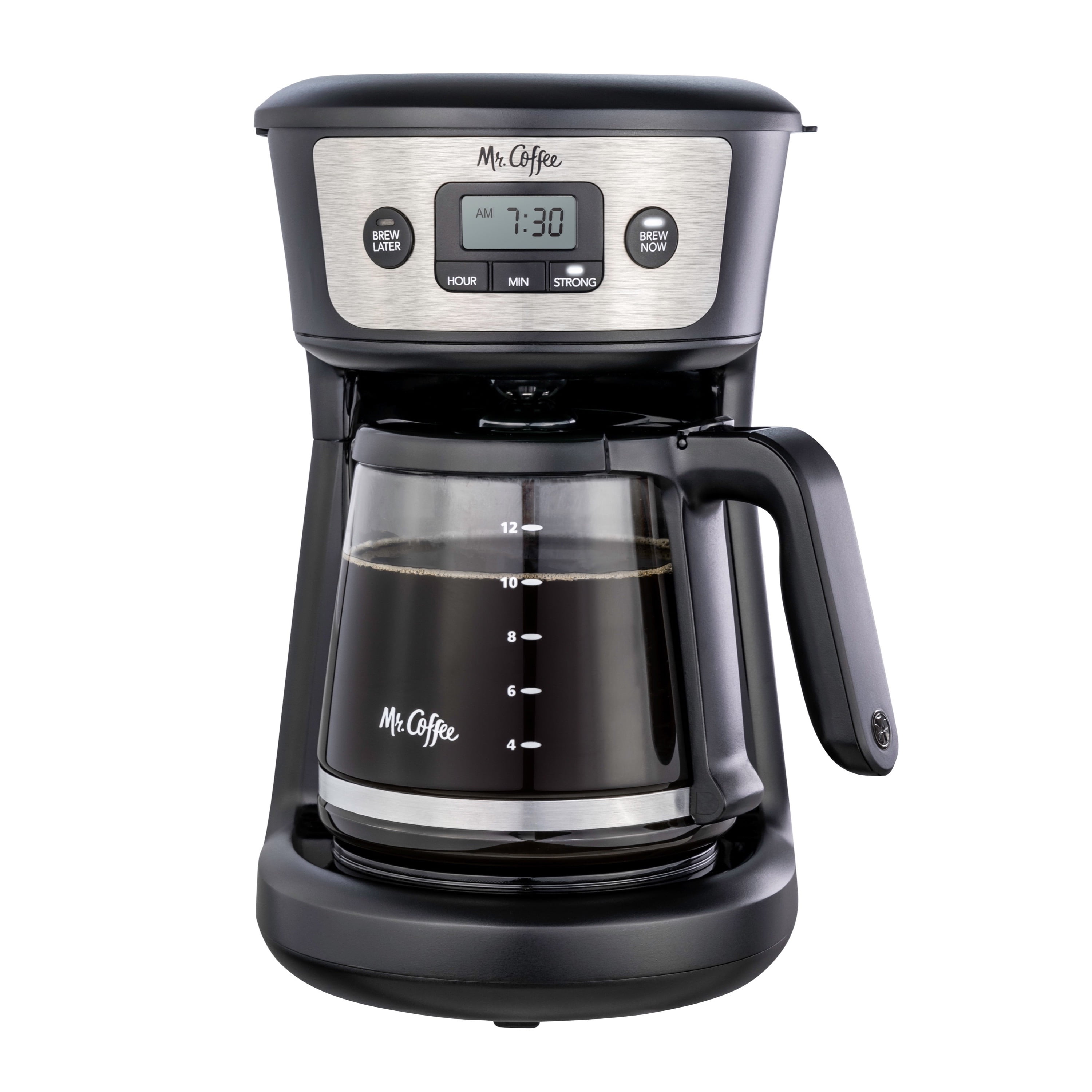 Black/Silver Black/Grey Mr Coffee 12 Cup Automatic Drip Coffee Maker 
