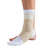 DonJoy Advantage DA161AV03-BLK-XL Ankle Sleeve with Figure 8 Straps for Sprains, Strains, Lateral Support, Open Heel, Black, M