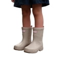 thumbnail image 2 of SgJHXb Kids Rain Boots, Girls Waterproof Rain Boots with Easy-on,Beige,Sizes 8.5 Toddler, 2 of 5