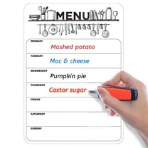 CCOCC Menu Board Weekly Planner,Magnetic Memorandum Meal Planner Shopping List,A4 To Do List,Menu White Board For Refrigerator,Reusable Dry Wipe Calendar,Ideal For Notes