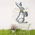 thumbnail image 4 of Metal Easter Rabbit Decor, Indoor Outdoor Standing Easter Bunny Decor Galvanized Decoration for Home Spring Easter Rabbit Statue Yard Ornament Bunny Decoration for Garden Decor (14X24.5in), 4 of 6
