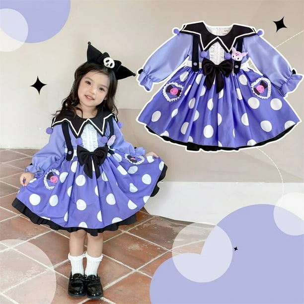 Sanrio Kuromi Cinnamoroll vestido de princesa de manga larga para ninos Anime Kawaii Mymelody disfraz de fiesta de Halloween para ninas regalo nuevo Walmart en linea