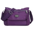 thumbnail image 2 of Spencer Large Crossbody Bags for Women Zip Pocket Cross Body Purses Waterproof Nylon Shoulder Handbag Ladies Casual Messenger Satchel, Purple, 2 of 10