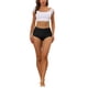 thumbnail image 2 of INSPIRAR CHIC Bragas de Mujer Elásticas de Cintura Alta Sin Forro Transpirables Sin Marcas L Negro, 2 of 4