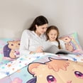 thumbnail image 4 of Erosebridal Cartoon Capybara Bubble Tea Twin Comforter Sets 3-Piece For Boys Girls,Cute Rainbow Animal Bedding Set For Kids,Microfiber Bedroom Decor, 4 of 7