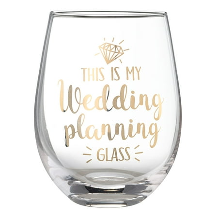 Lillian Rose Bride to Be Wedding Planning 18 oz Stemless Wine