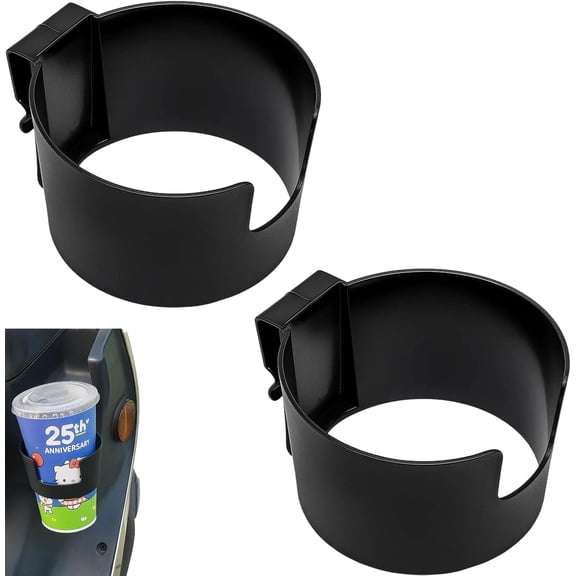 2 Black Cup Holders for Cars, Vehicle Drink Holders, Sturdy Car Cup Holder Accessories, Space-Saving Design for Beverage Storage