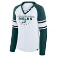 thumbnail image 2 of Women's Fanatics White Philadelphia Eagles Plus Size Redzone Lace Up Long Sleeve T-Shirt, 2 of 3