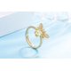 thumbnail image 3 of Anillos para mujer, regalos para mujer, anillo de abeja para mujer con incrustaciones de circonita, anillos de dedo dos en uno, 3 of 5