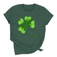 thumbnail image 5 of St Patricks Day Shirt Womens Shamrock Clover Print Tee Shirt Funny Irish Patricks Day Gift Tops, 5 of 8
