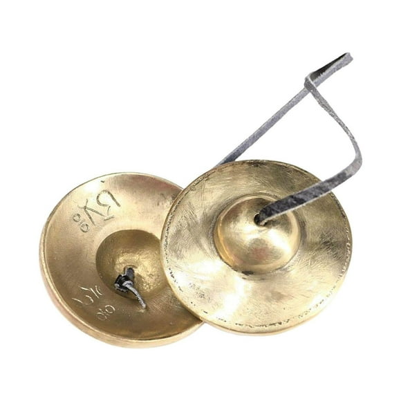 Cymbales de Tingsha en Bronze - Carillon de Yoga Cloche Main Tibétaine Bouddhiste - Cymbales de Tingsha Bouddhiste B
