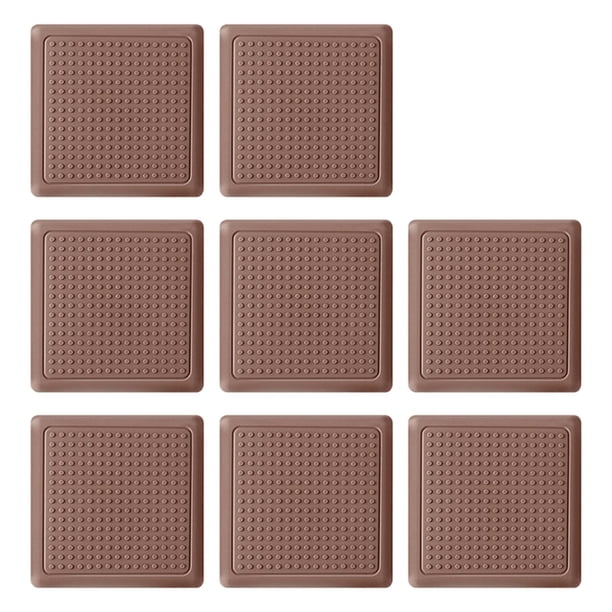 Almohadillas de silicona para muebles Baoblaze Reutilizables Antideslizantes Marrón Cuadrado 50mm