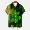 thumbnail image 2 of JURANMO St. Patrick's Day Shirts for Men Short Sleeve Button Down Shirts,Men's 2025 Trendy Shamrock Leprechaun Pattern Printed Tops Casual Loose Lapel Collar Tee with Front Breast Pocket, 2 of 6