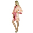 thumbnail image 4 of Bimba Robe Courte Classique en Satin pour Femmes, Préparation de la Mariée, Robes de Demoiselle d'Honneur, Kimono, Couverture, 4 of 8